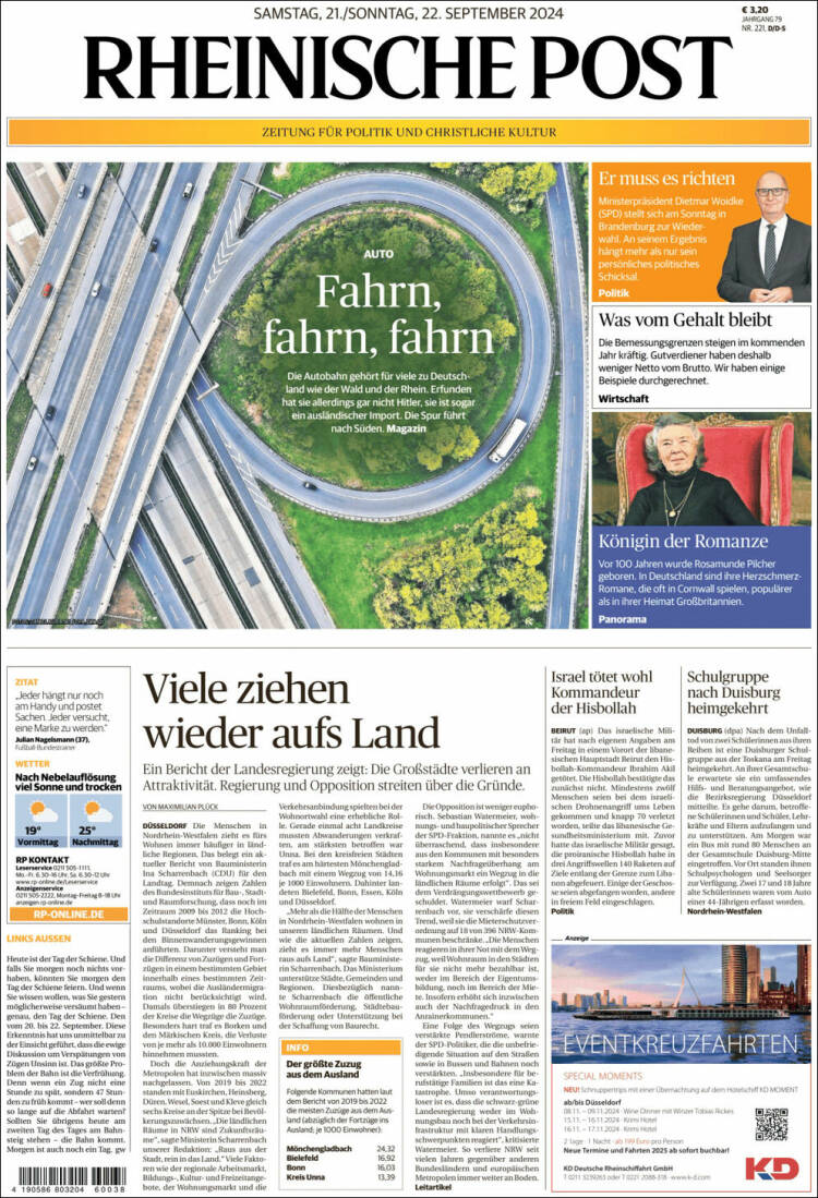 Portada de Rheinische Post (Alemania)