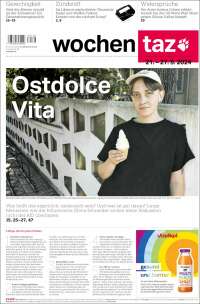 Portada de Die Tageszeitung (Alemania)