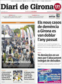 Portada de Diari de Girona (España)