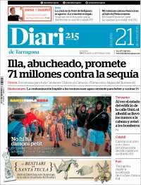 Portada de Diari de Tarragona (España)