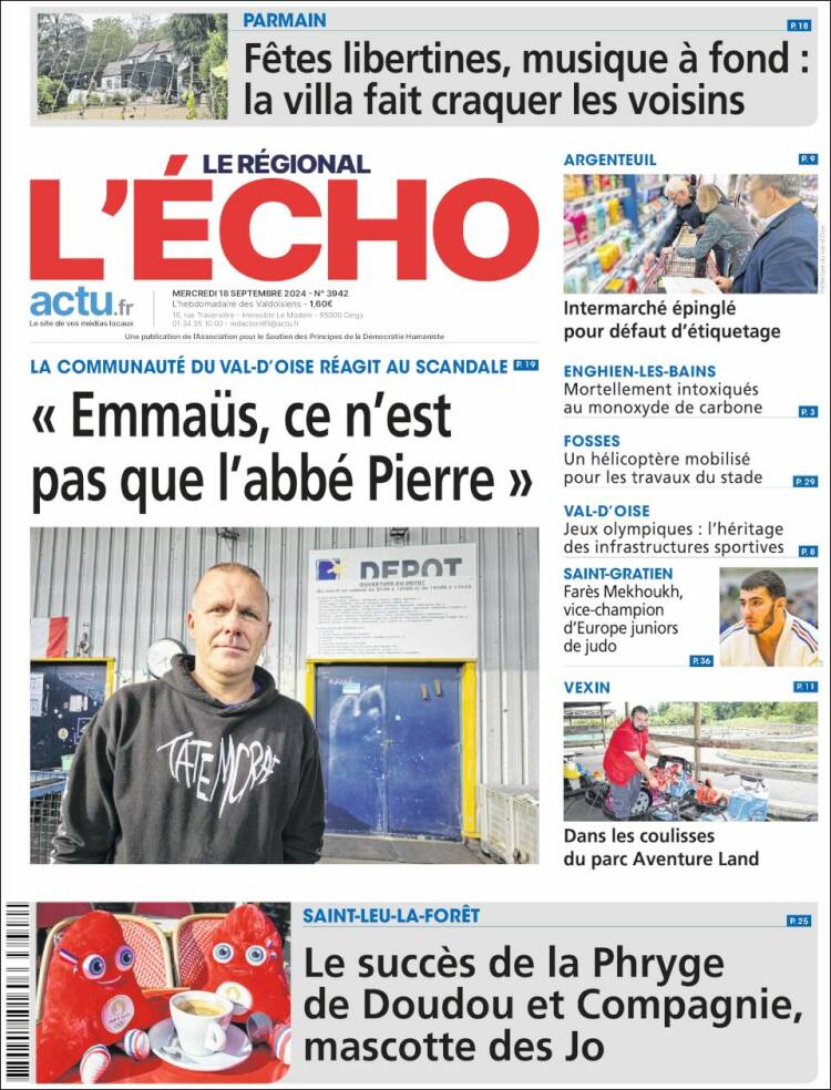 Portada de L'Echo de la Haute-Vienne (Francia)