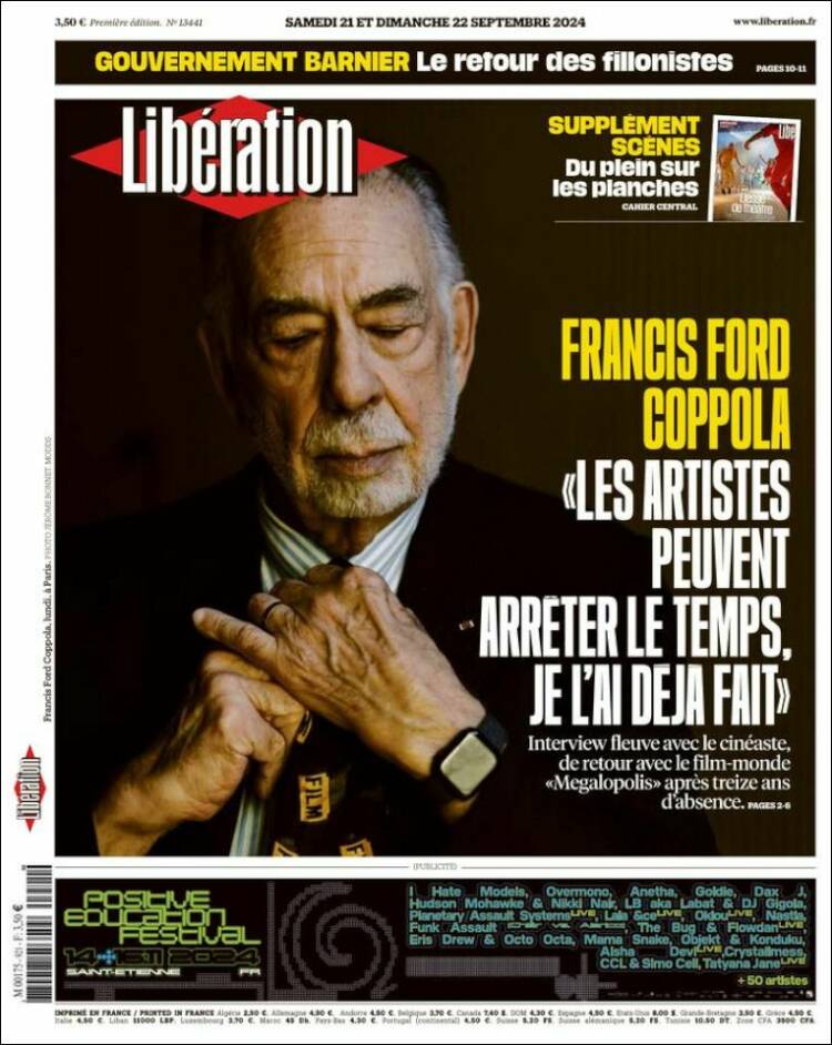 Portada de Libération (Francia)