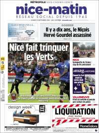 Portada de Nice-Matin (Francia)