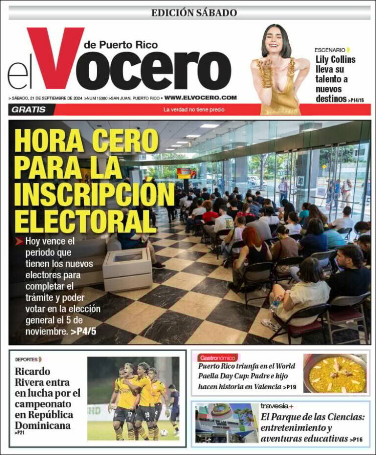Portada de Vocero (Puerto Rico)