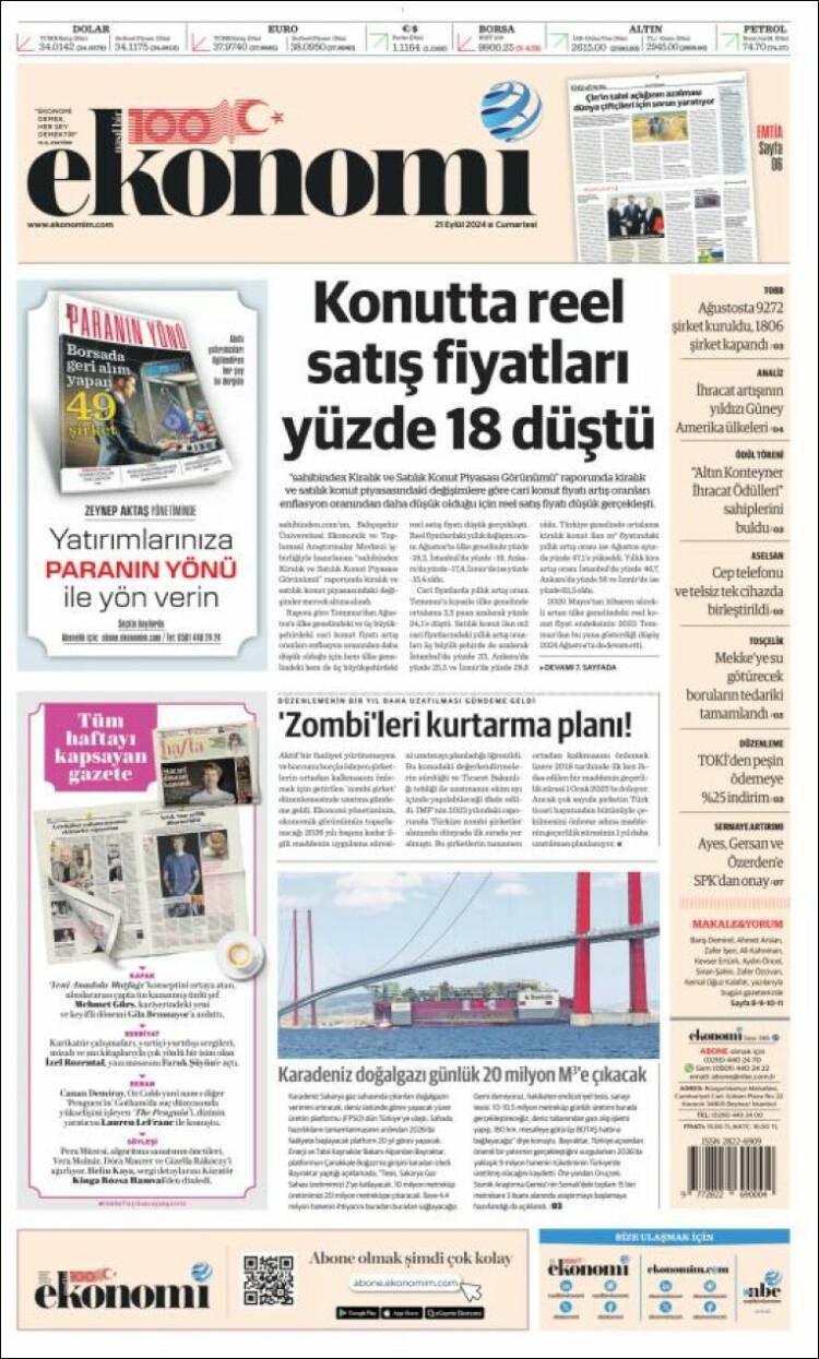 Portada de Dünya (Turqu&iacute;a)