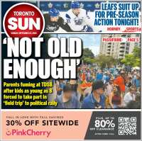 Portada de The Toronto Sun (Canadá)