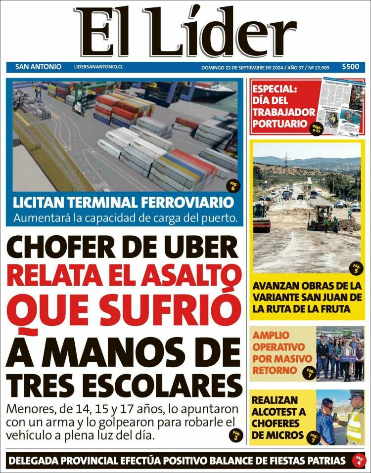 Portada de Lider de San Antonio (Chile)