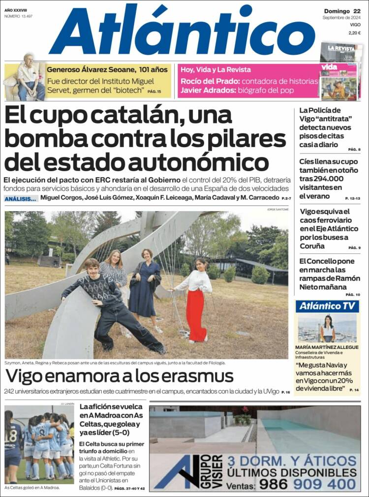 Portada de Atlántico Diario (España)