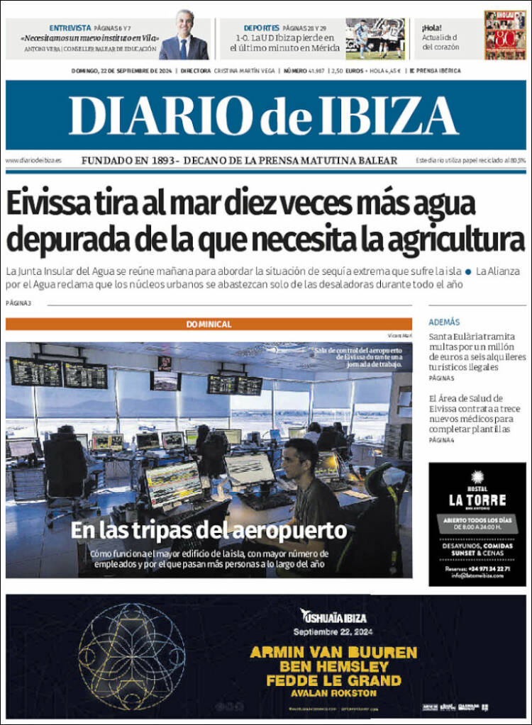 Portada de Diario de Ibiza (España)