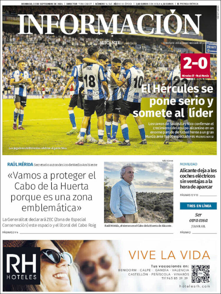 Portada de Diario Información (España)