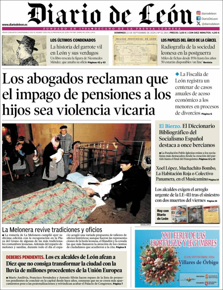 Portada de Diario de León (España)