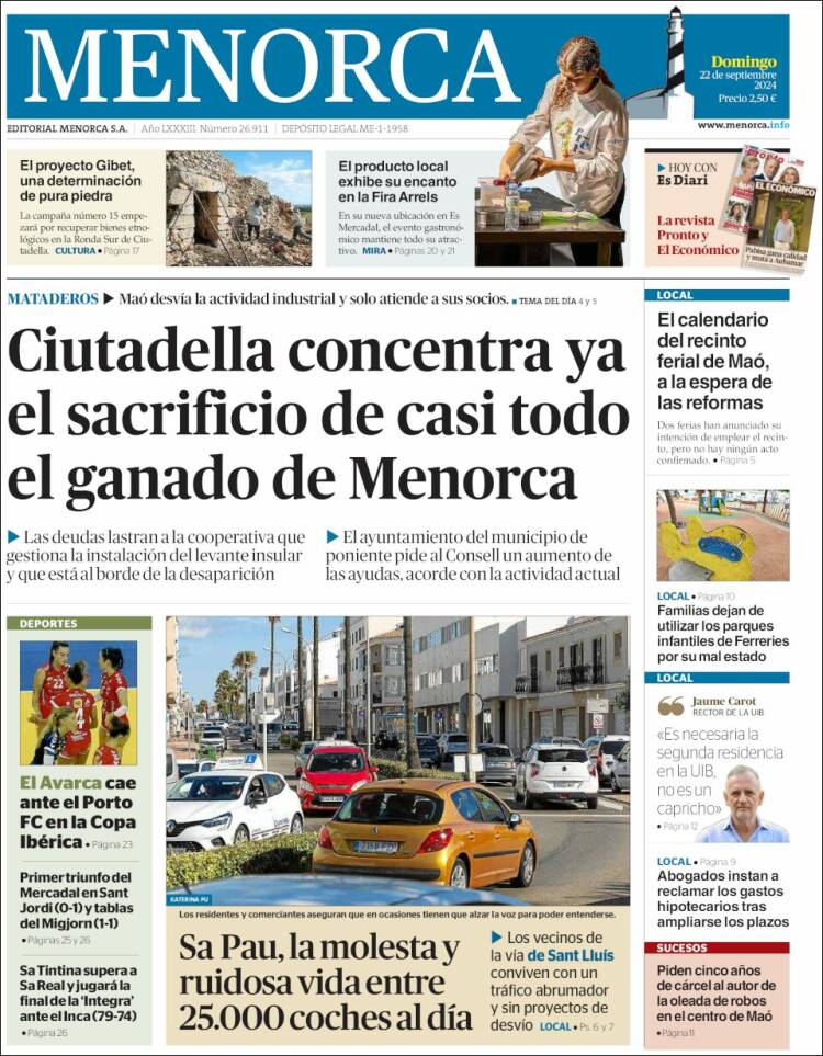 Portada de Menorca - Diario Insular (España)