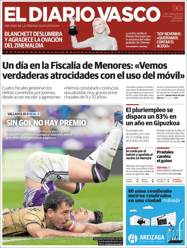 Portada de Diario Vasco (España)