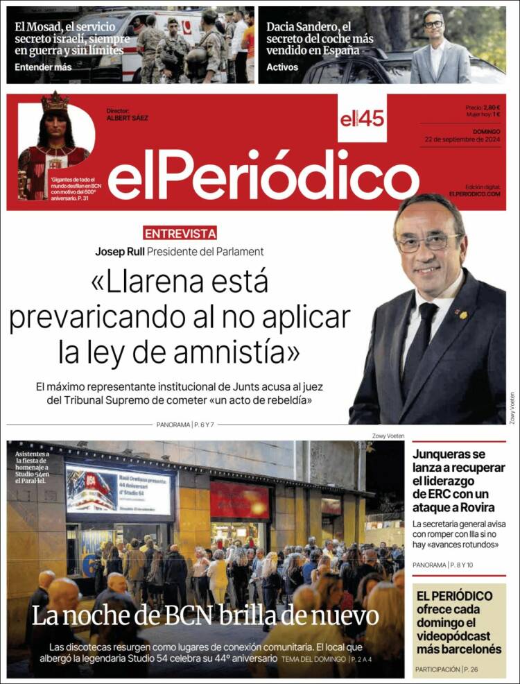 Portada de El Periódico (España)