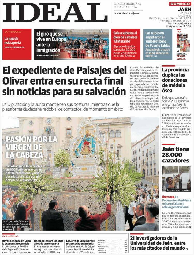 Portada de El Ideal de Jaén (España)