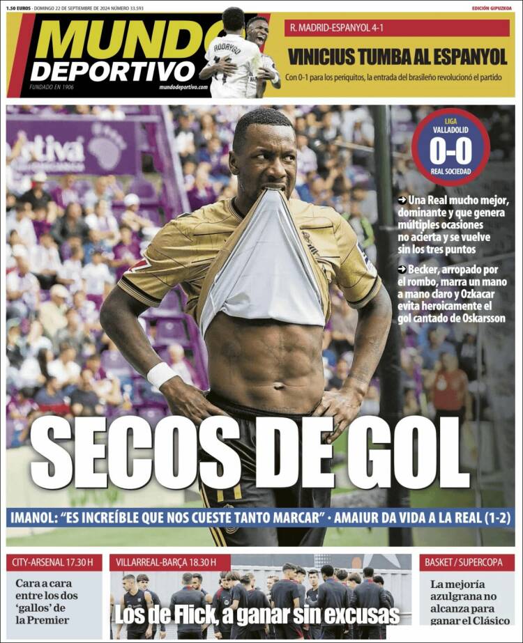 Portada de Mundo Deportivo Gipuzkoa (España)