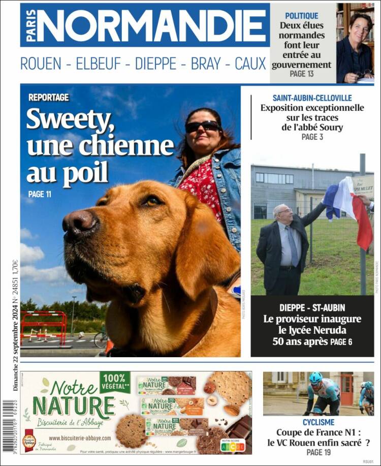 Portada de Paris Normandie (Francia)