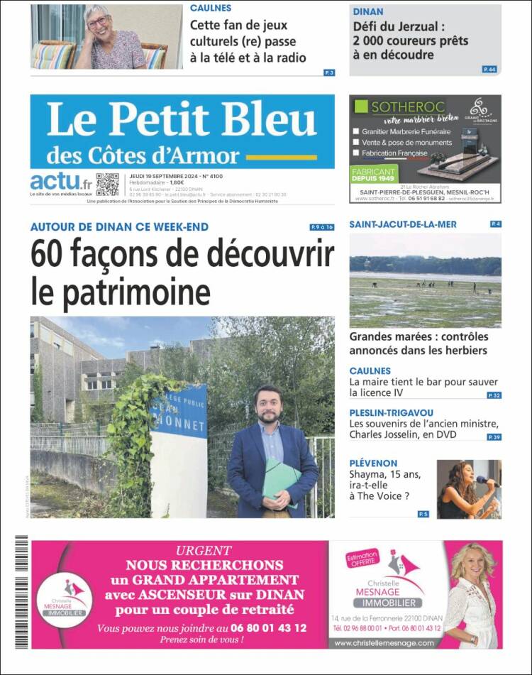 Portada de Le Petit Bleu (Francia)
