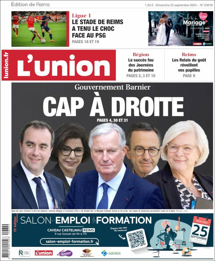 Portada de L'Union (Francia)