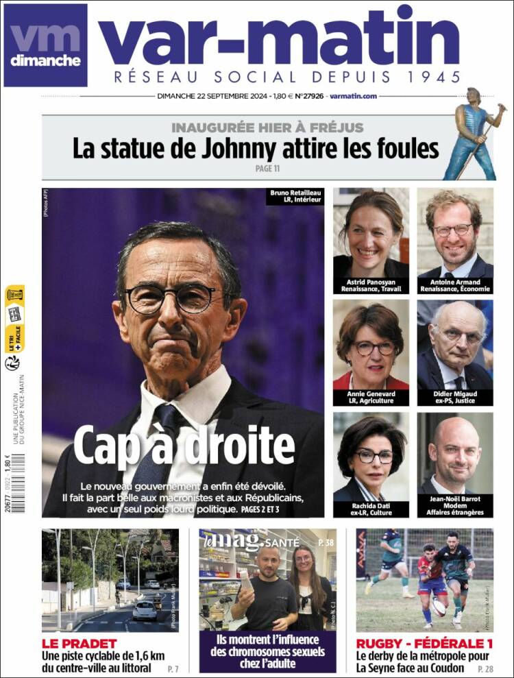 Portada de Var-Matin (Francia)
