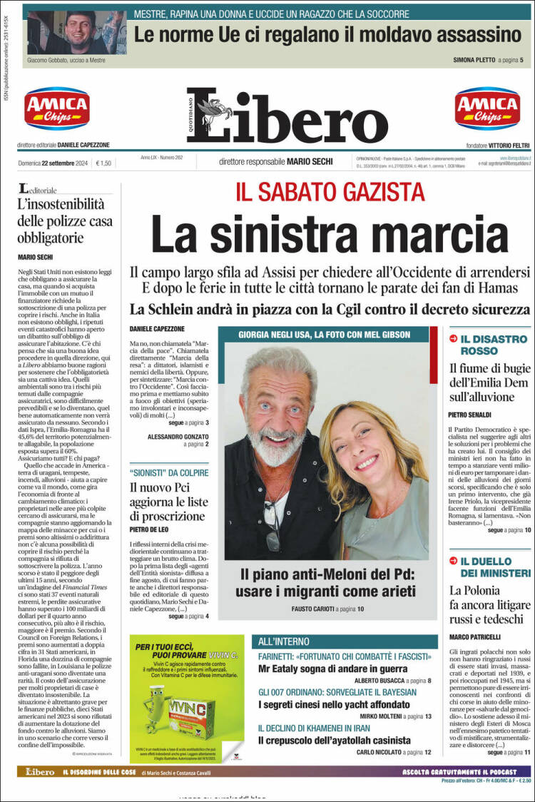 Portada de Libero (Italia)
