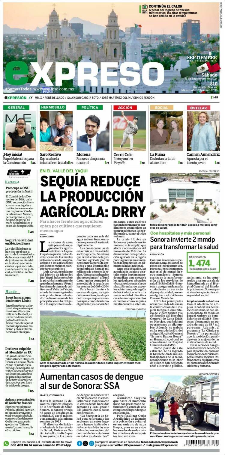 Portada de Expreso (México)