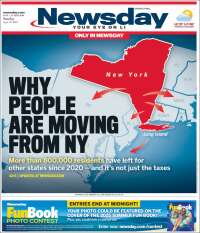 Portada de Newsday (USA)