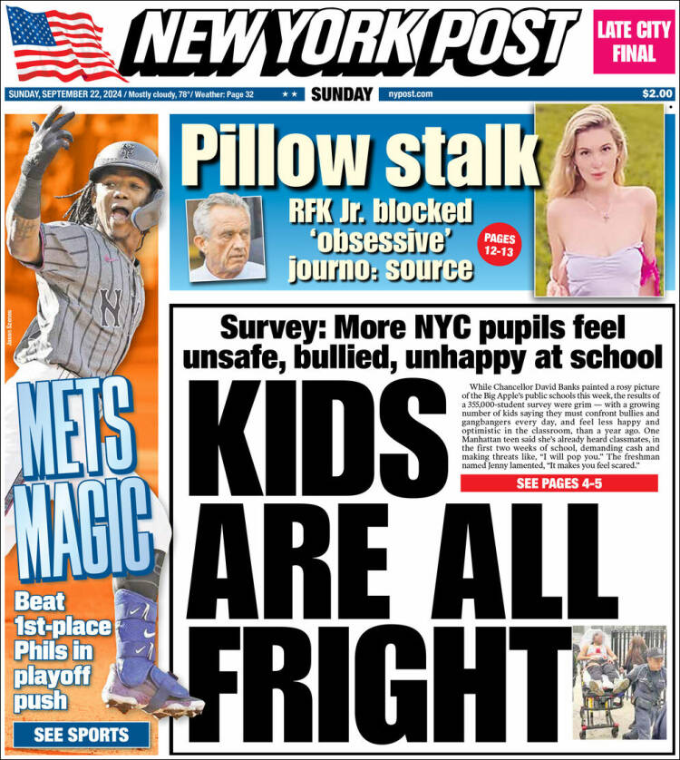 Portada de New York Post (USA)