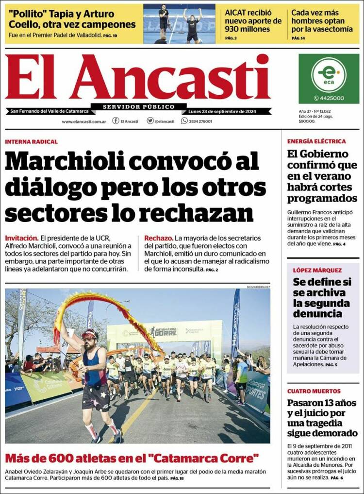 Portada de El Ancasti (Argentina)
