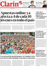 Portada de Clarín (Argentina)