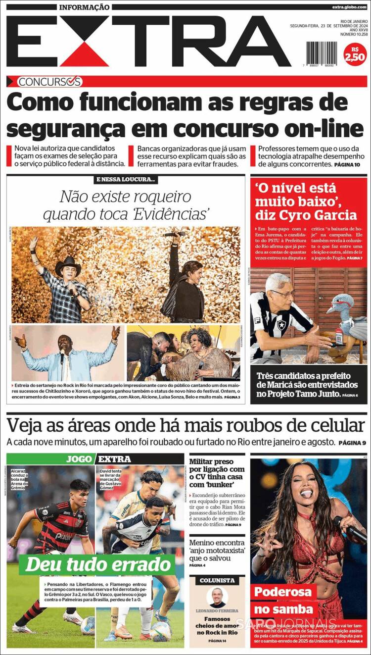 Portada de Extra (Brasil)