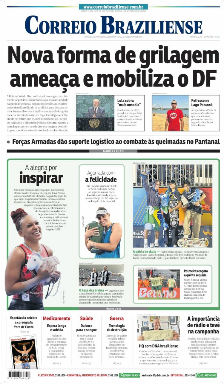 Portada de Correio Braziliense (Brasil)