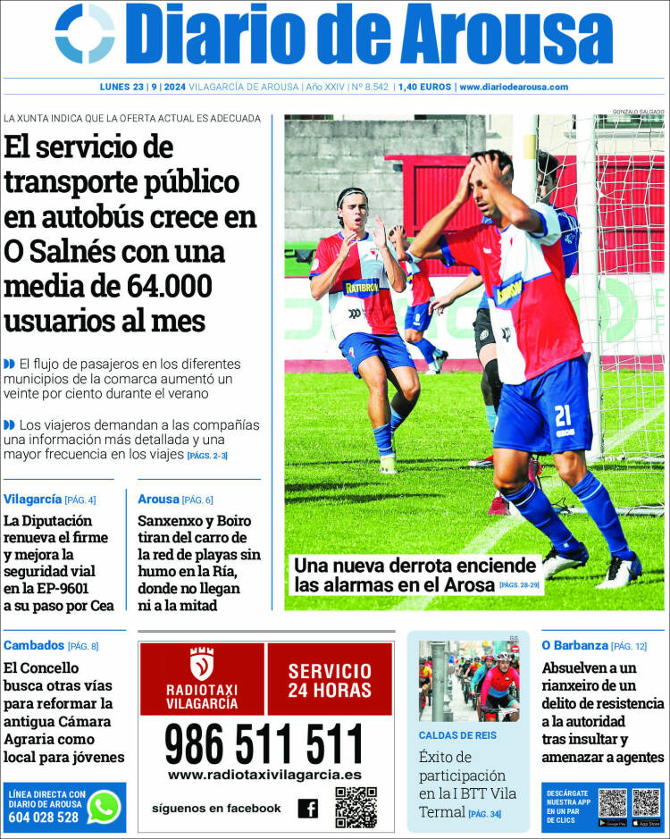 Portada de Diario de Arousa (España)