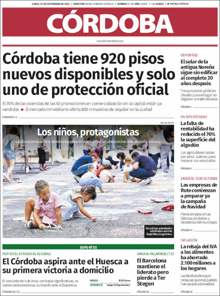 Portada de Diario de Córdoba (España)