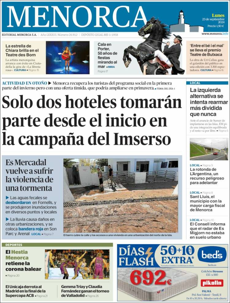 Portada de Menorca - Diario Insular (España)