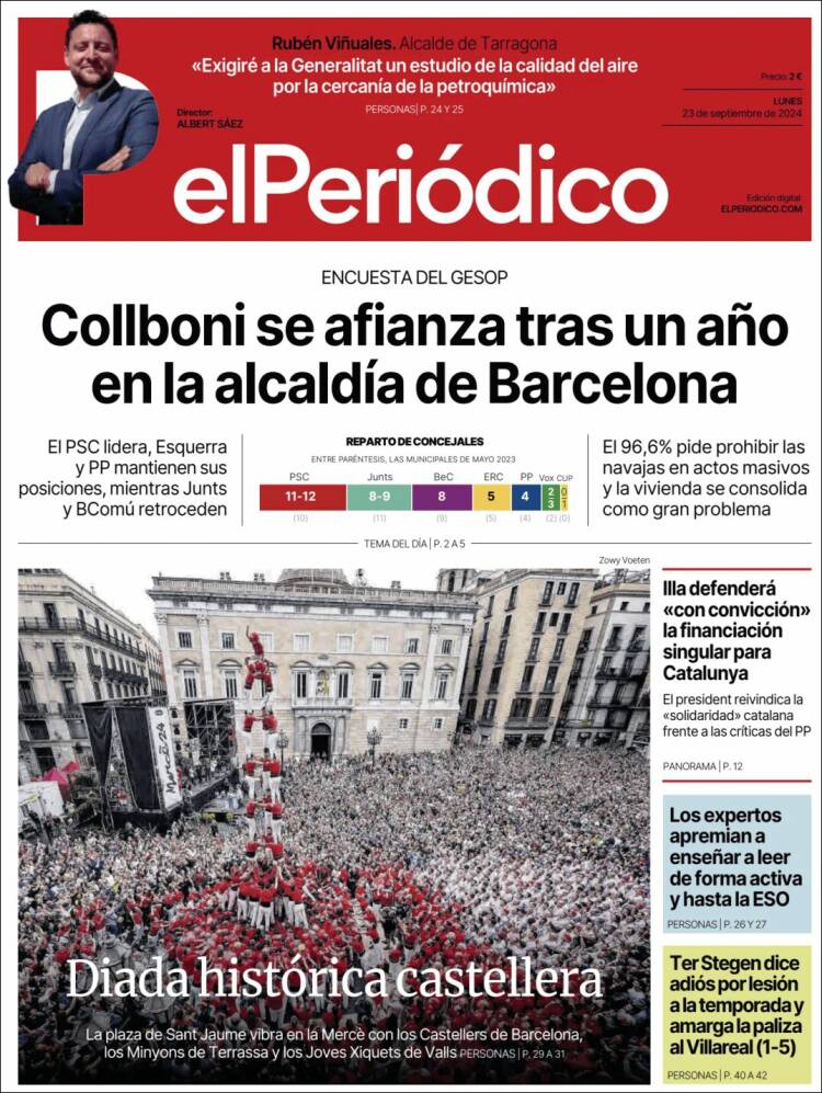 Portada de El Periódico (España)