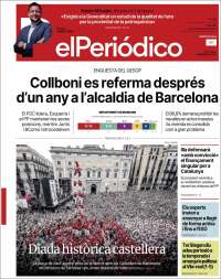 Portada de El Periódico de Catalunya (España)