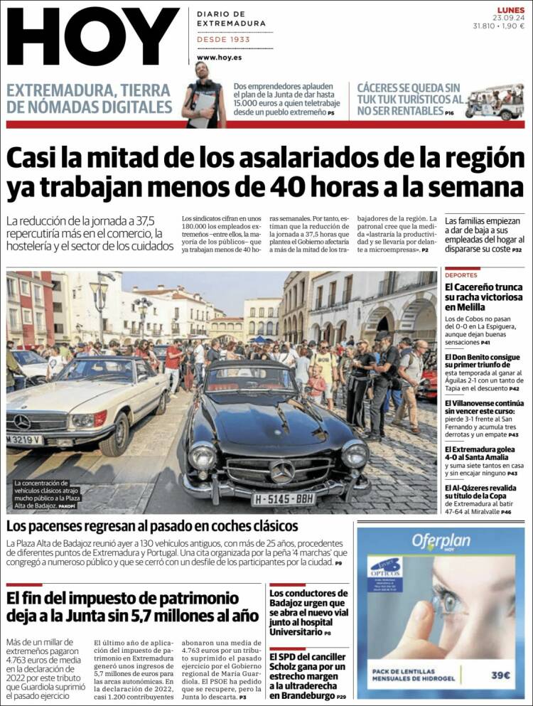 Portada de Hoy - Caceres (España)
