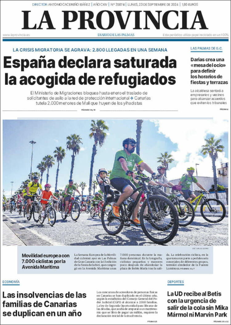Portada de La Provincia (España)