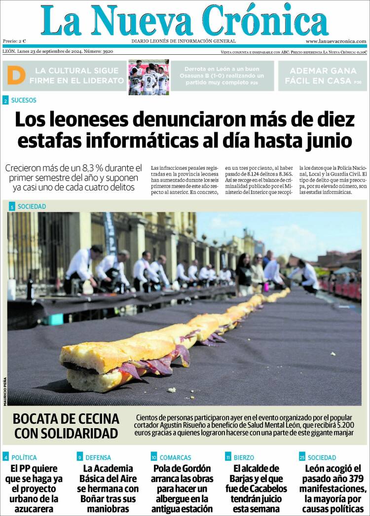 Portada de La Nueva Crónica (España)