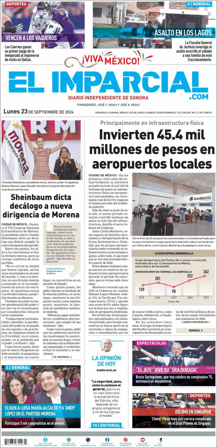 Portada de El Imparcial (M&eacute;xico)