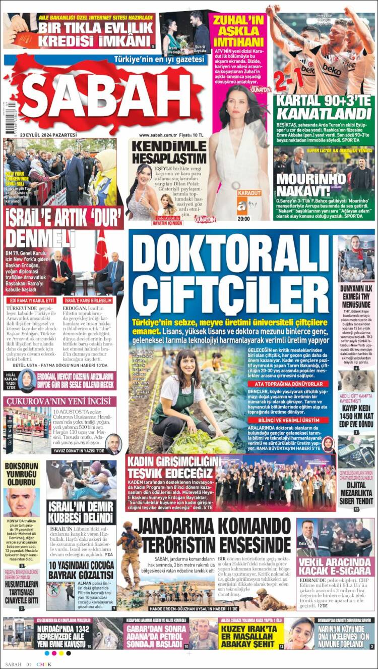 Portada de Sabah (Turqu&iacute;a)