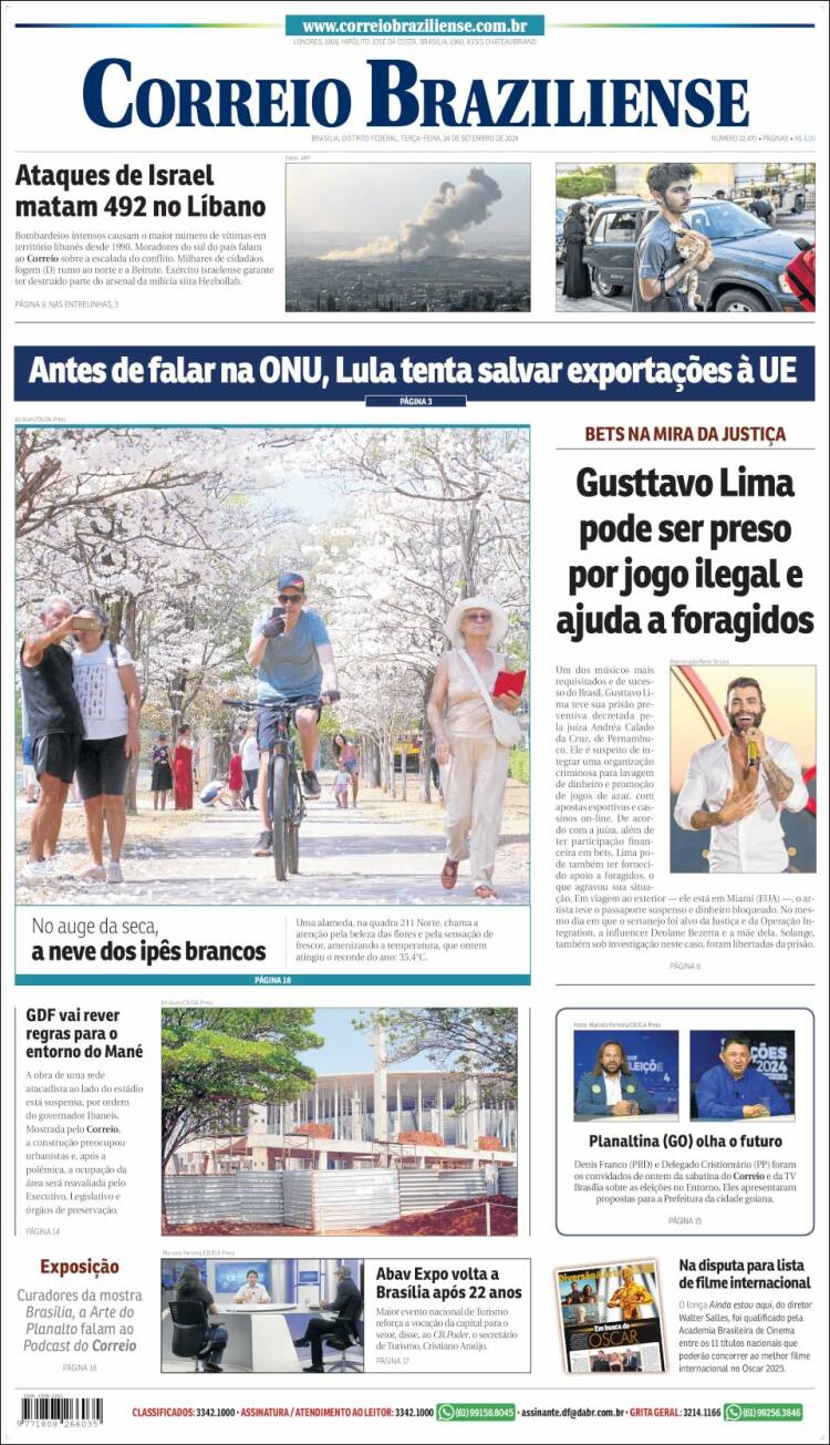 Portada de Correio Braziliense (Brasil)