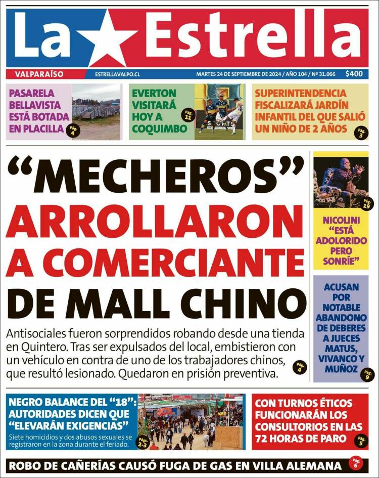 Portada de Estrella de Valparaiso (Chile)