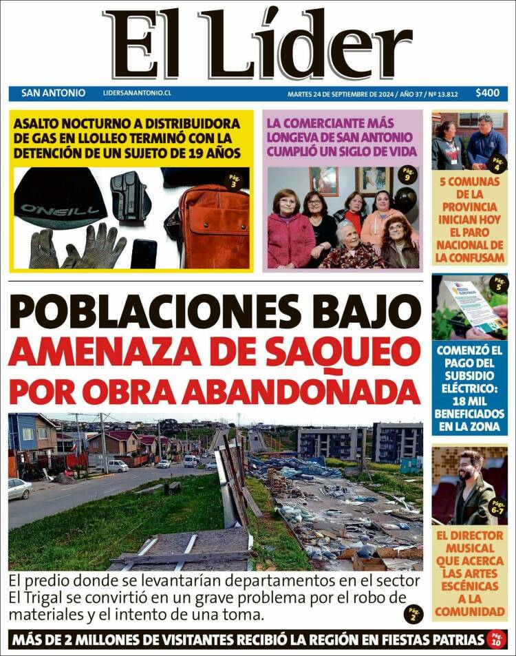 Portada de Lider de San Antonio (Chile)