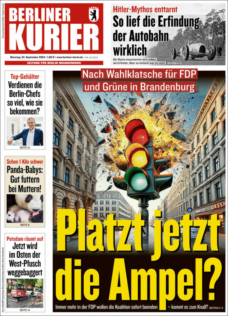 Portada de Berliner Kurier - Startseite BK (Alemania)