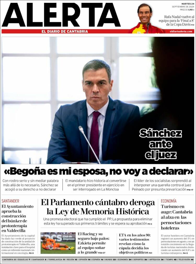Portada de Alerta - El Diario de Cantabria (España)