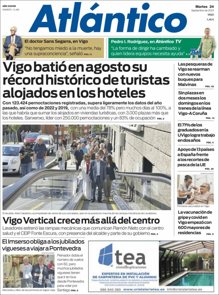 Portada de Atlántico Diario (España)
