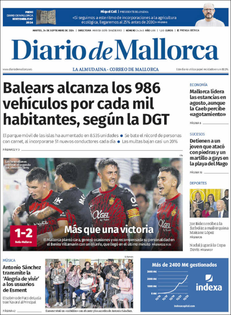 Portada de Diario de Mallorca (Espagne)