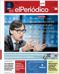 Portada de El Periódico de Catalunya (España)